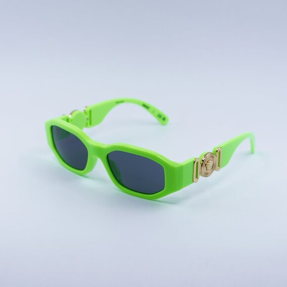 Versace Kids VK4429U 536987 Sunglasses Green Geometric Frame Dark Grey Lenses